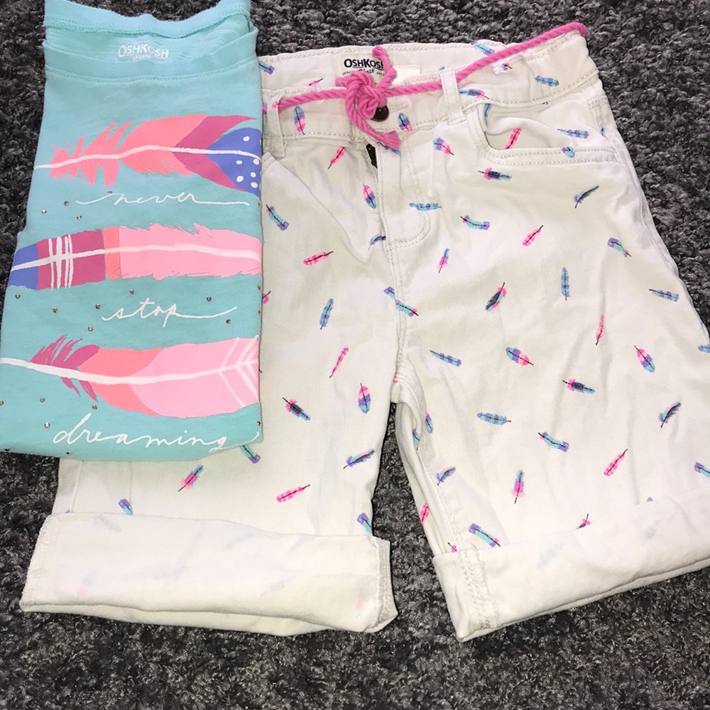 Girls feather top and bottoms - Picture 1 of 3